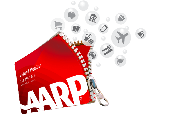 AARP Member Card with Benefits Icons