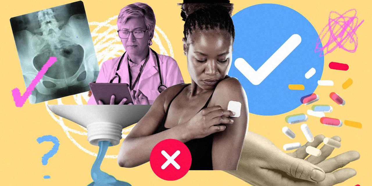 Collage of various medical photos.