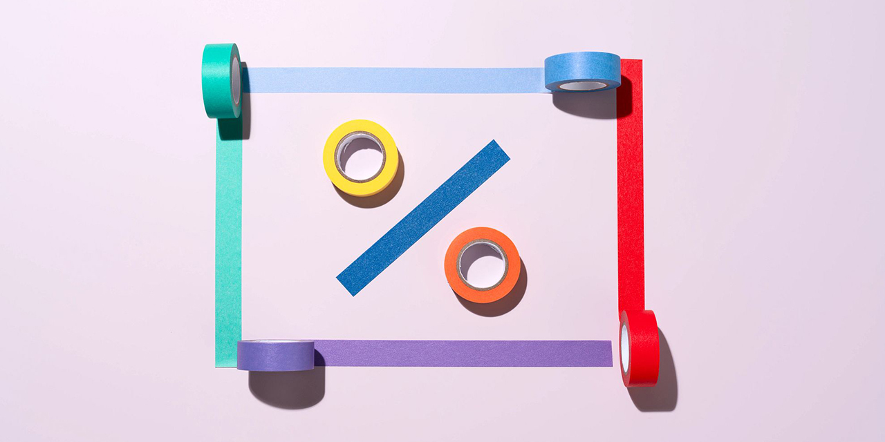 Different color tape.