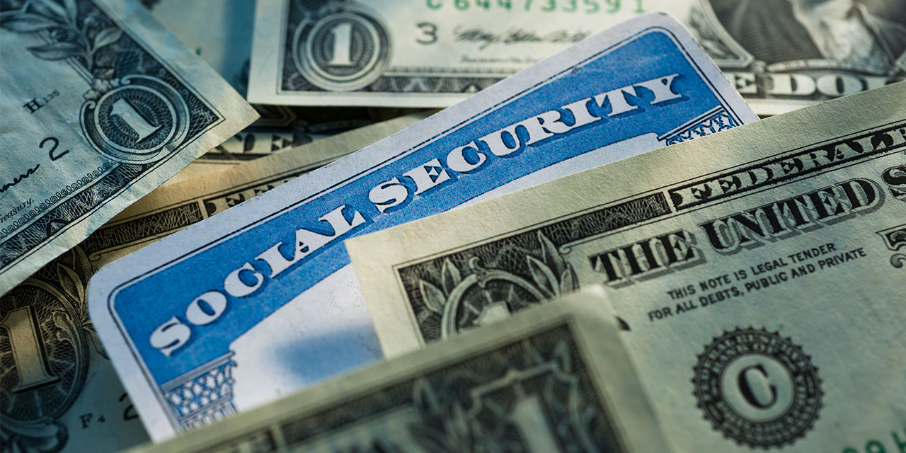 Social Security Card and Dollar Bills