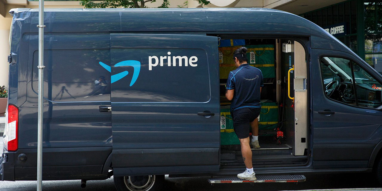 Amazon delivery van.