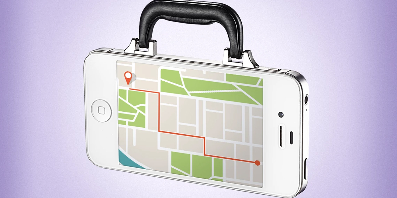 Briefcase that looks like a smartphone.