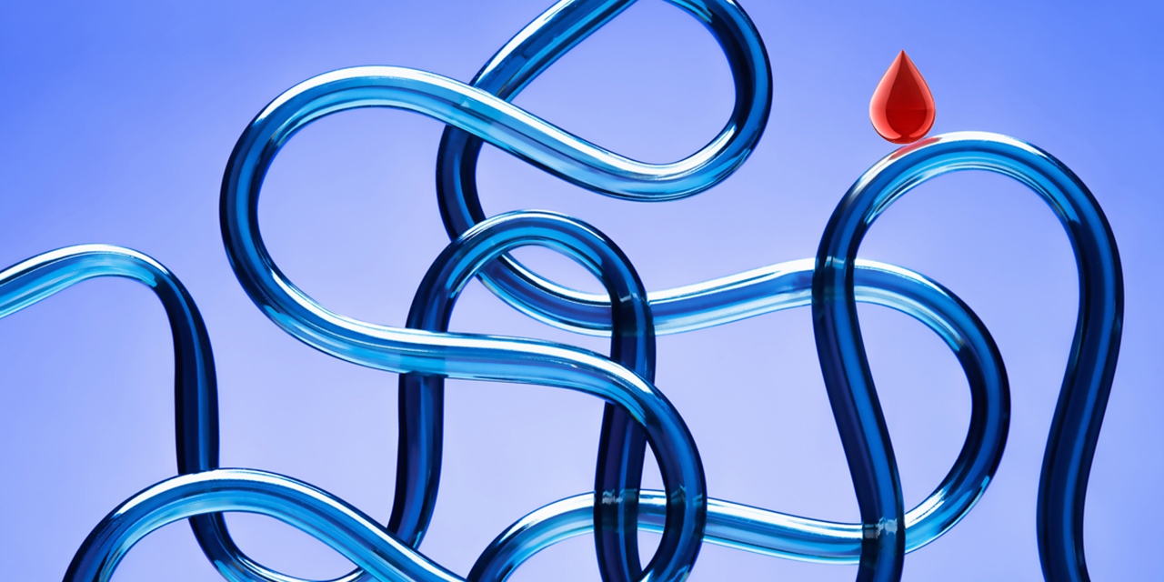 Visualization of a long winding tube.