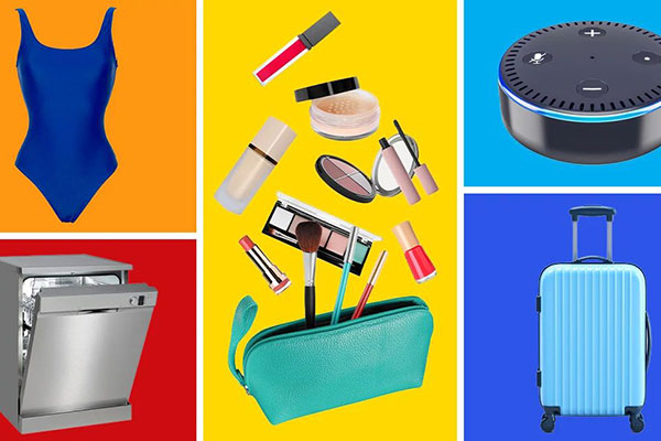 collage of assorted summer merchandise