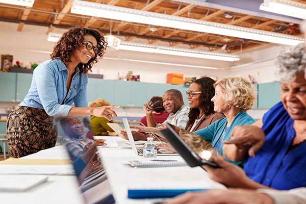 People taking a workshop.