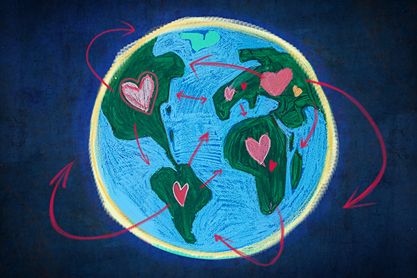 Drawing of Earth.