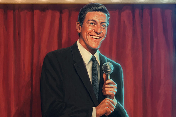 Illustration of a young Dick Van Dyke.