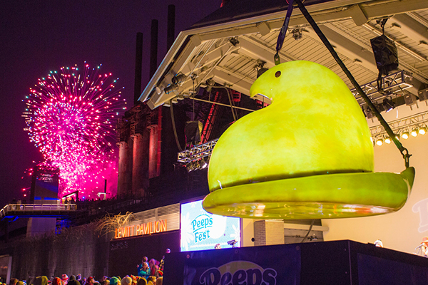 The Peeps Chick Drop in Bethlehem, Pennsylvania.