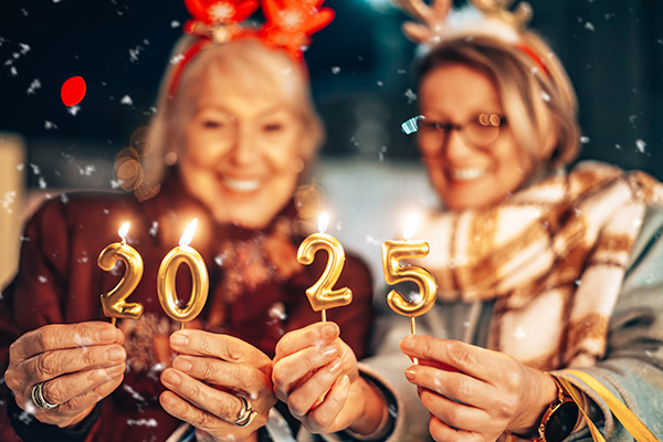 People celebrating the new year.