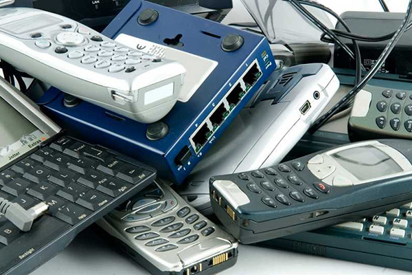 Pile of digital devices.