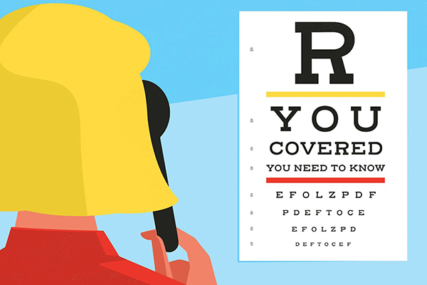 Person taking an eye exam.