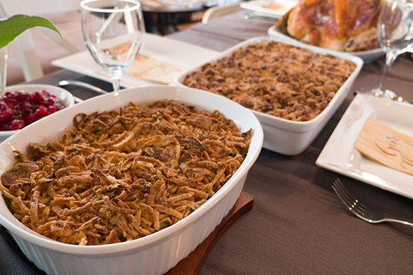Table set for Thanksgiving.