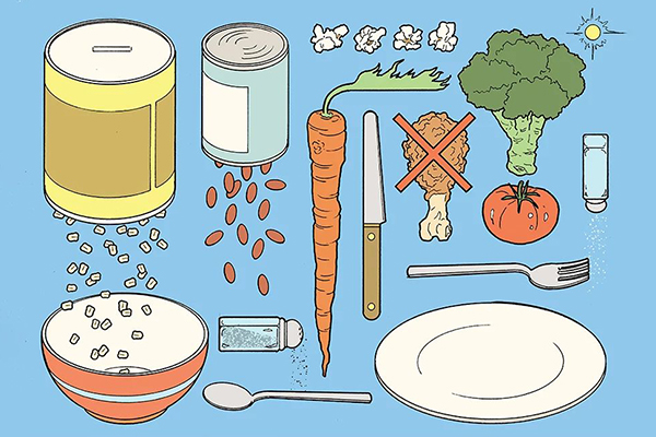 Collage of food.