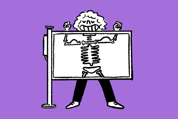 Person receiving an x-ray.