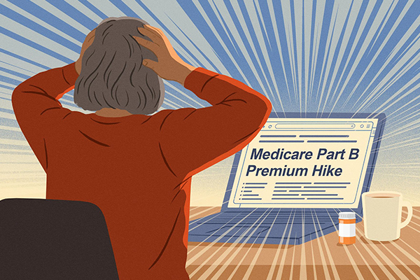 Person reacting to Medicare information.