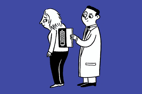 Physician examining a patient.