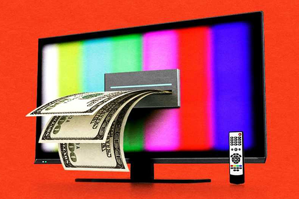 A television vending cash.