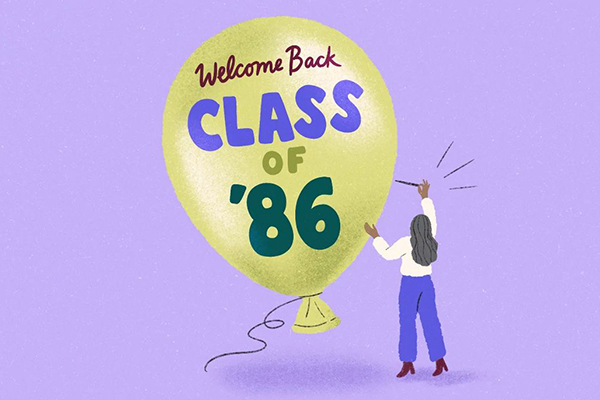 Person popping a large balloon.