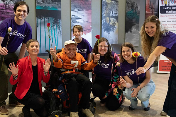 Cupid Crew delivering roses last year.