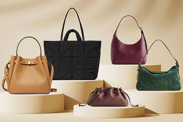 Variety of handbags.