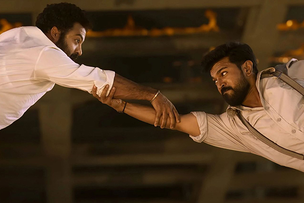 N.T. Rama Rao Jr. and Ram Charan in RRR.