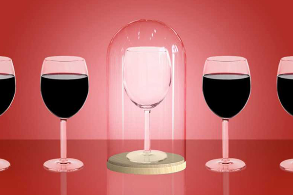 Illustration of wine glasses.