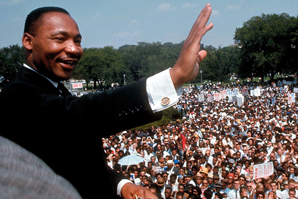 Martin Luther King Jr. during the March on Washington for Jobs and Freedom.