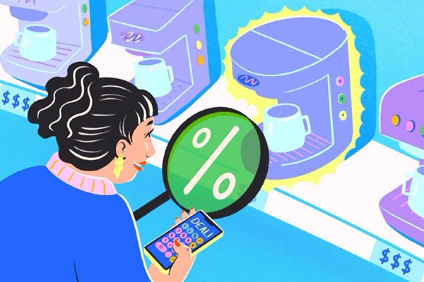 Person using a smartphone calculator.