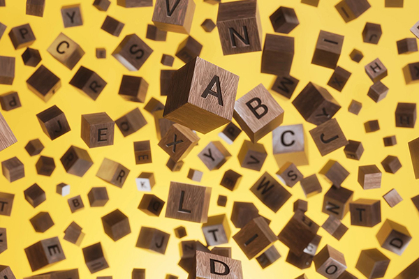 Letter blocks.