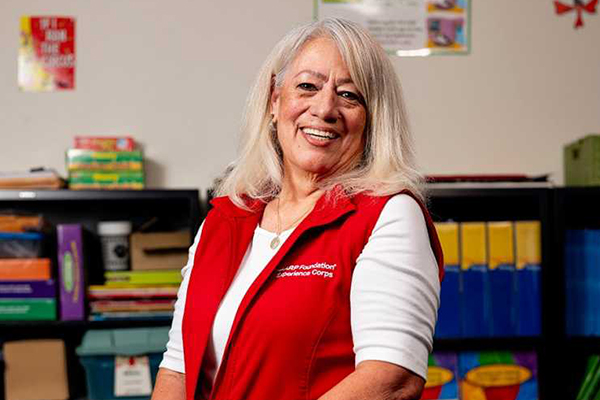Volunteer Nina Sanchez.