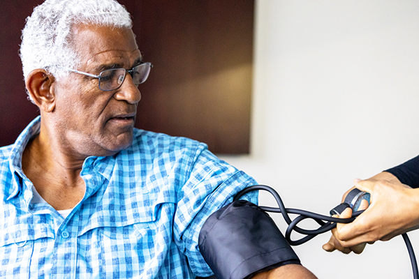Blood pressure test.