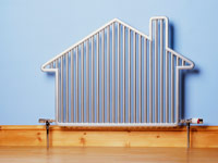 House-shaped radiator