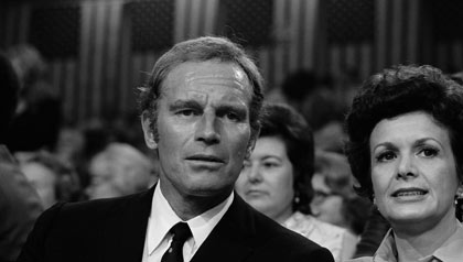 Charlton Heston and his wife attend the 1972 Republican Convention