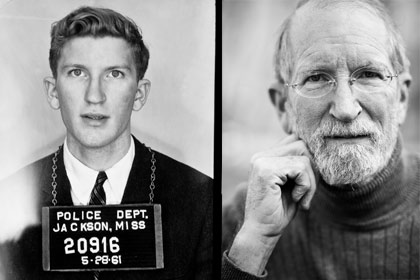 Left: Police photo of David Fankhauser in 1961; right: Fankhauser in 2006