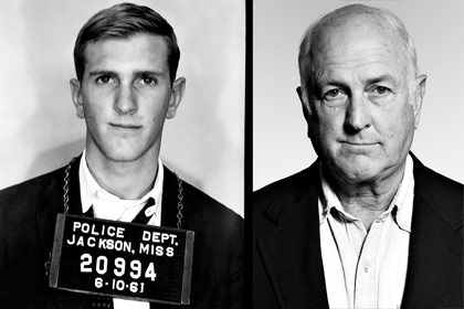 Left: Police photo of Stephen Green in 1961; right: Green in 2005