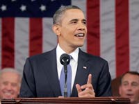 President Barack Obama delivers his State of the Union address on Capitol Hill in Washington, Tuesday, Jan. 25, 2011.