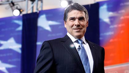 Governor Rick Perry debated other Republican presidential candidates on September 7, 2011