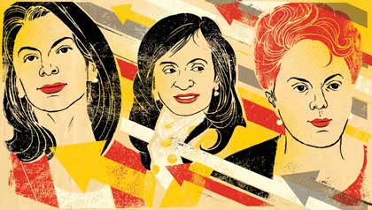 Women Leaders of Latin America - Portaits of Presidents Chinchilla, Kirchner and Rouseff