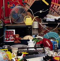 Cluttered household items