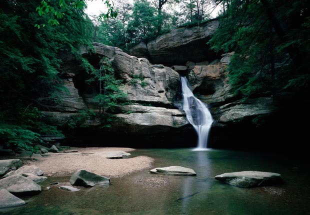 Cedar Falls in the Hocking State Forest in Ohio