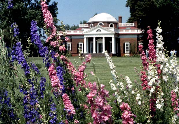 Monticello, la finca de Thomas Jefferson, cerca de Charlottesville, Virginia.