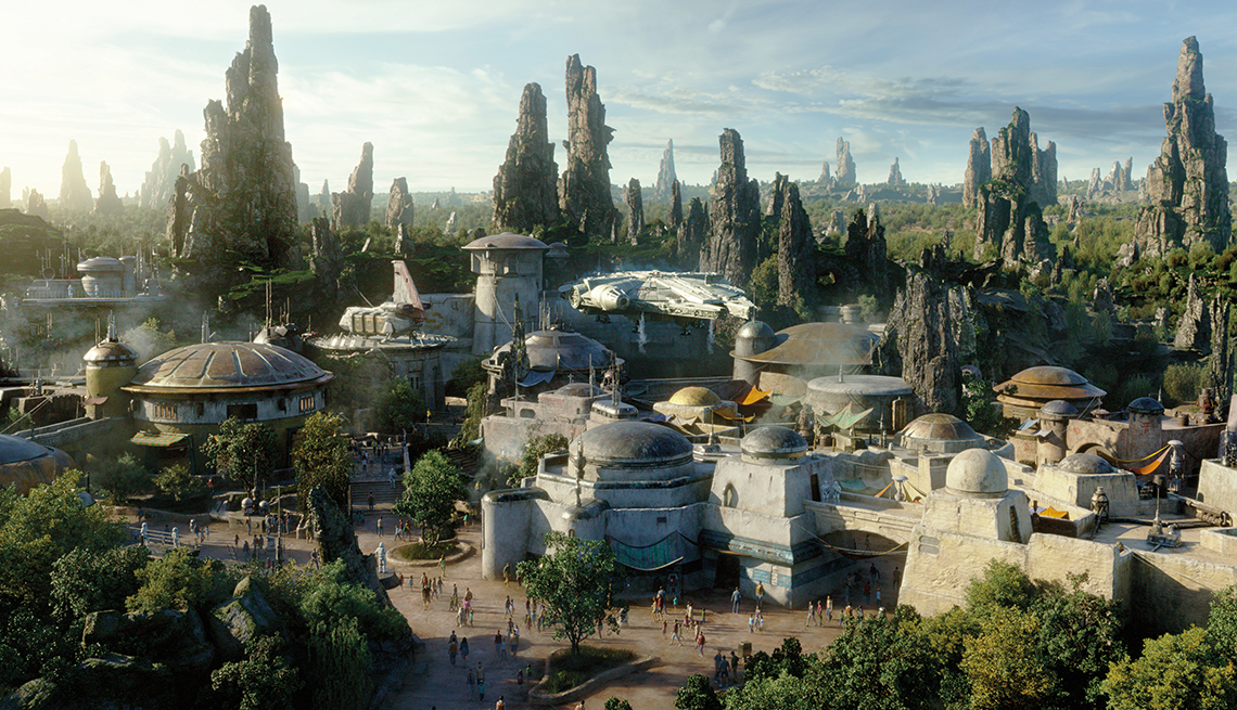 a rendition of Star Wars: Galaxy Edge theme park