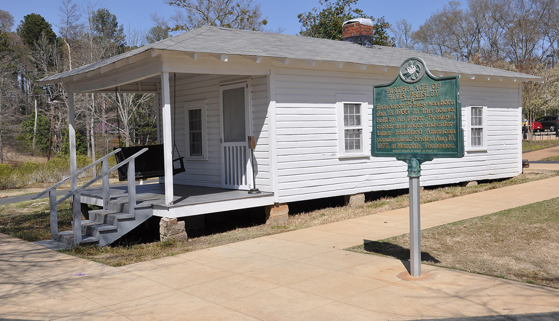 House where Elvis Presley was born in Tupelo, Mississippi