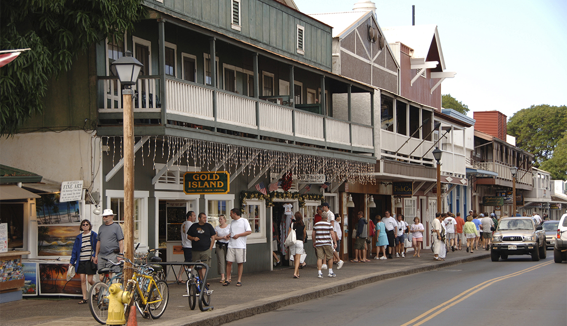 Town of Lahania in Maui