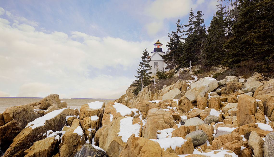 Bass Harbor head light lighthouse located within Acadia National Park 