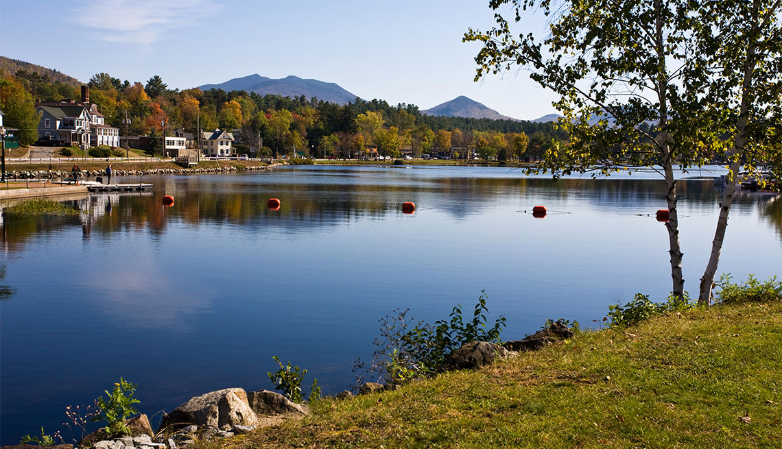 item 4 of Gallery image - Lake Flower in the center of the town of Saranac Lake in New York