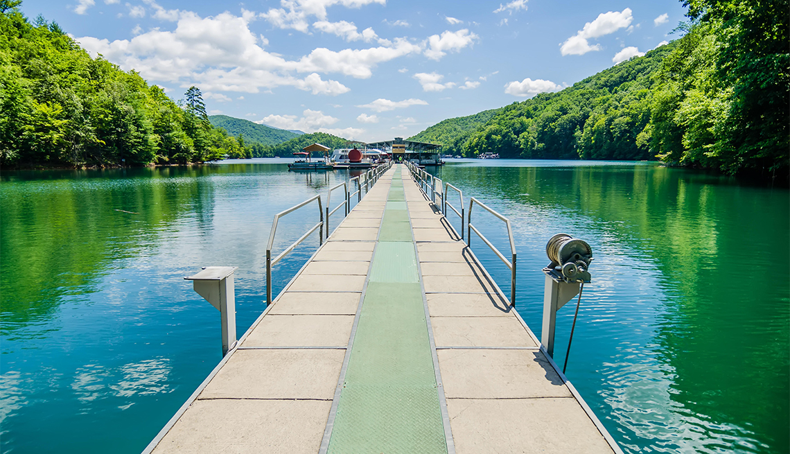 item 7 of Gallery image - Lake Fontana boats and ramp in Great Smoky Mountains 