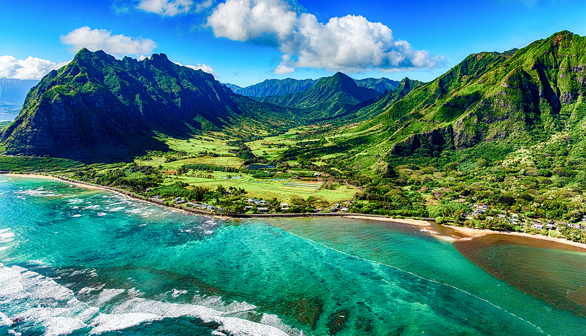 Foto aérea de Oahu, Hawái 