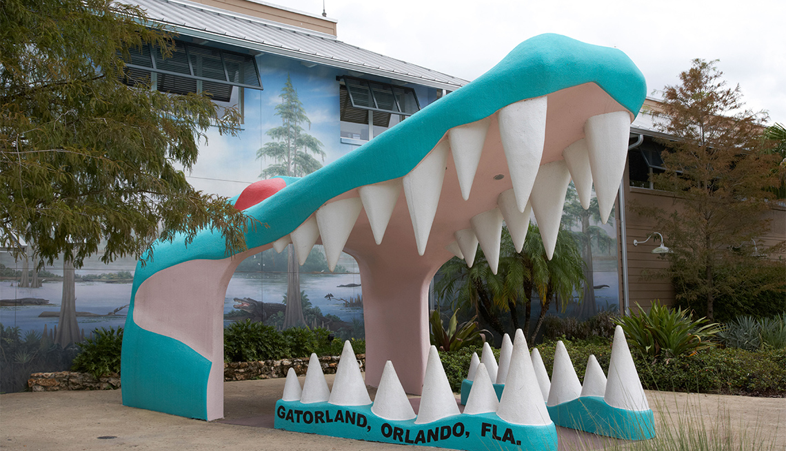 item 5 of Gallery image - entrance to Gatorland theme park 