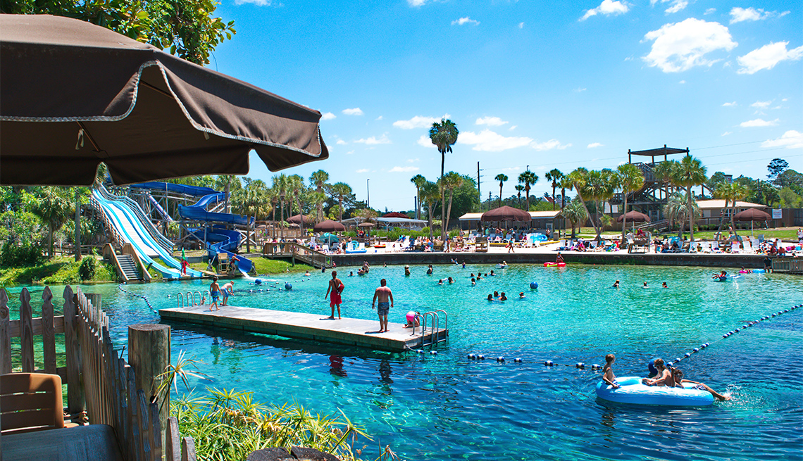 Weeki Wachee city in Florida known for mermaids show and crystal clear waters